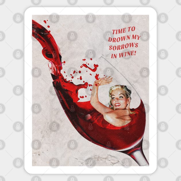 Wine Sticker by Winn Prints